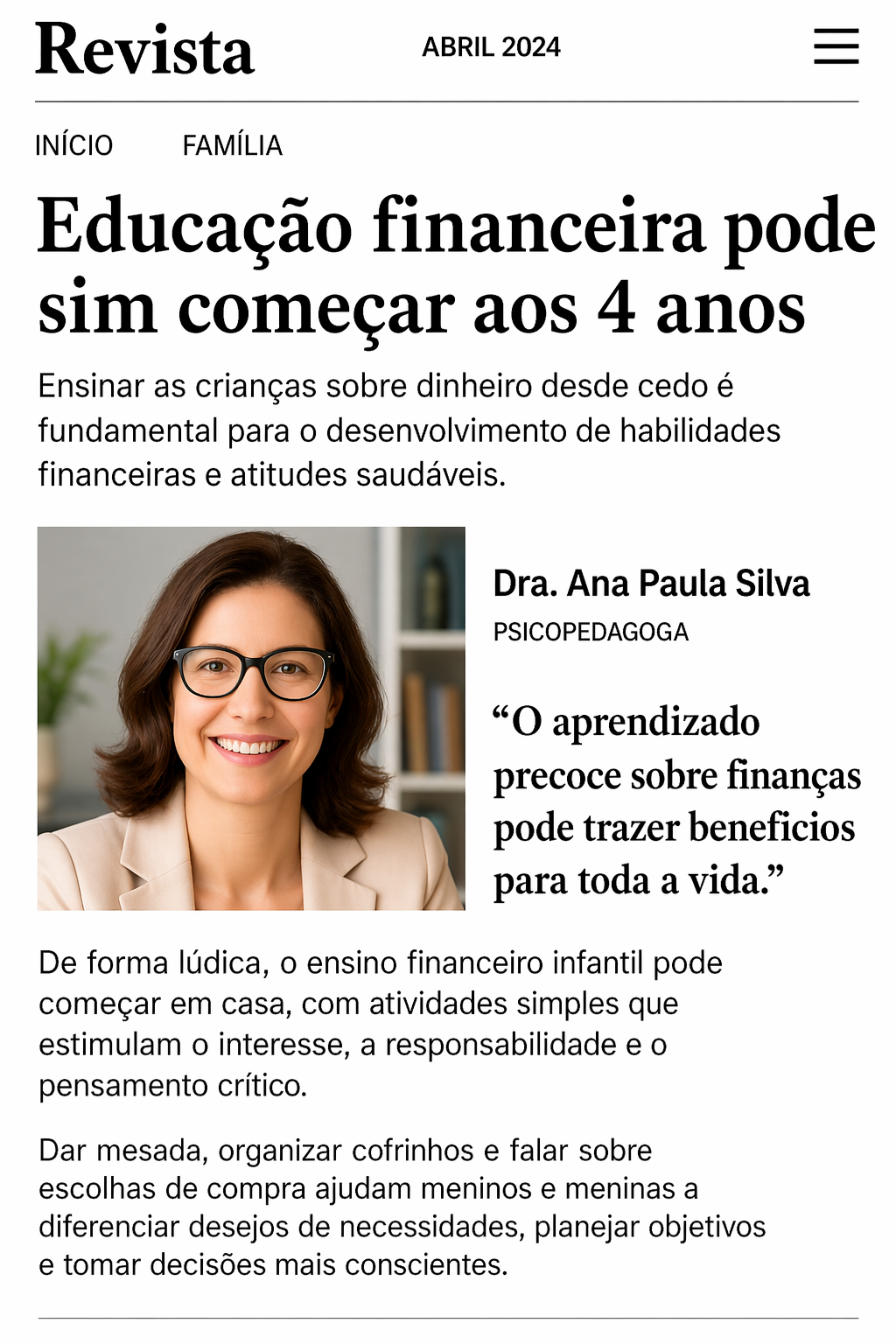 Conexão familiar e educação